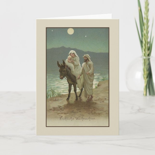Vintage German Religious Christmas Card (Front)
