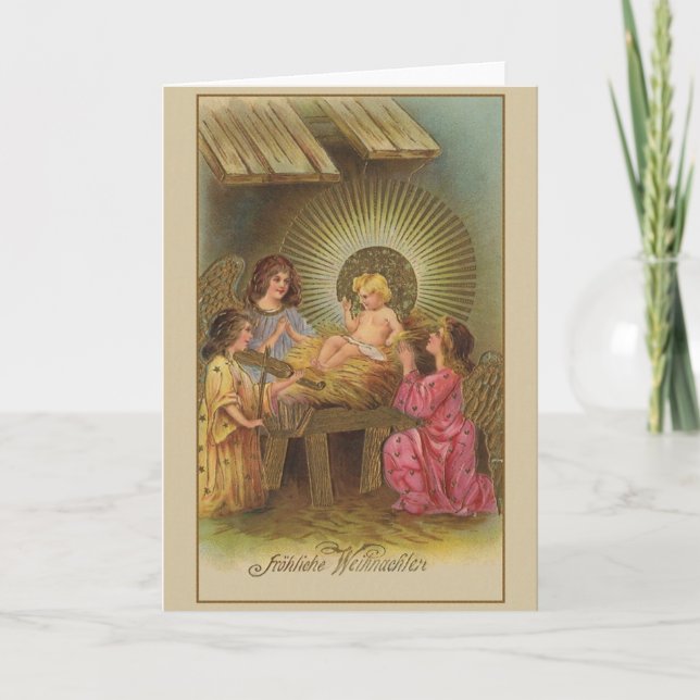 Vintage German Religious Christmas Card (Front)
