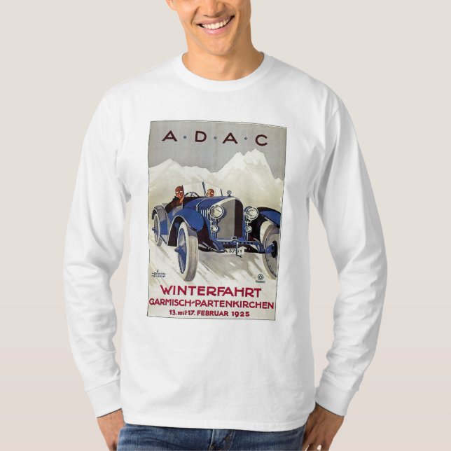 Vintage German Road Race Ad T-Shirt (Front)