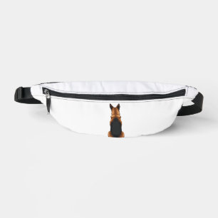 Vintage German Shepherd Back View Dog Illustration Bum Bags