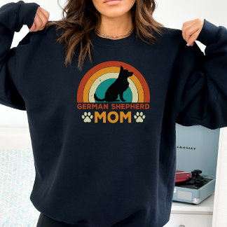Vintage German Shepherd Dog Mum Sunset Sweatshirt