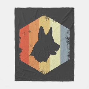 Vintage German Shepherd Fleece Blanket