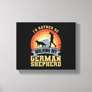 Vintage German Shepherd Owner Saying Canvas Print