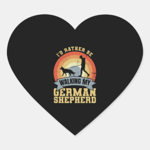 Vintage German Shepherd Owner Saying Heart Sticker