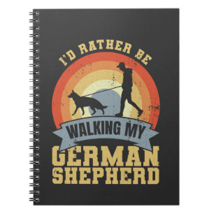 Vintage German Shepherd Owner Saying Notebook