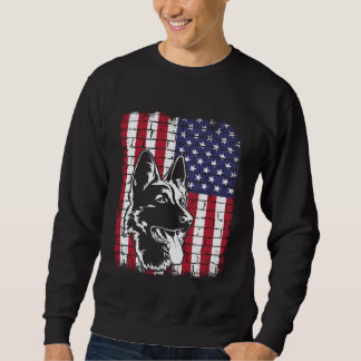 Vintage German Shepherd Police Officer Dog USA Ame Sweatshirt