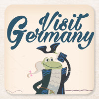Vintage German travel poster cartoon