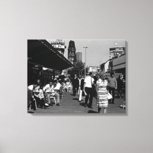 Vintage Germany Berlin kurfürstendamm avenue Canvas Print
