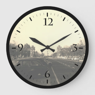 Vintage Germany Berlin The 17th June Street Large Clock