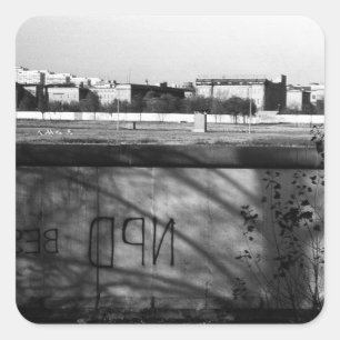 Vintage Germany Berlin wall 1970 Square Sticker