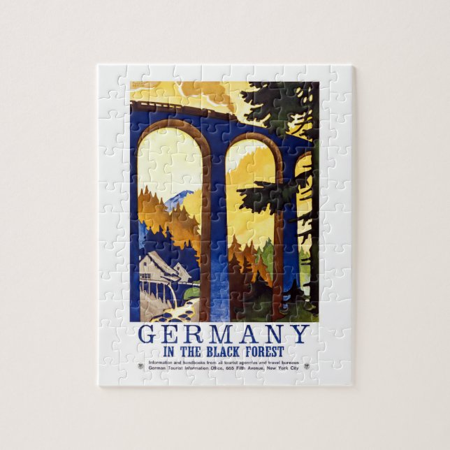 Vintage Germany Black Forest Art Jigsaw Puzzle (Vertical)