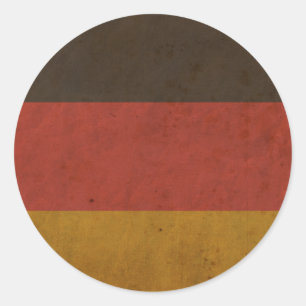 Vintage Germany Flag Classic Round Sticker
