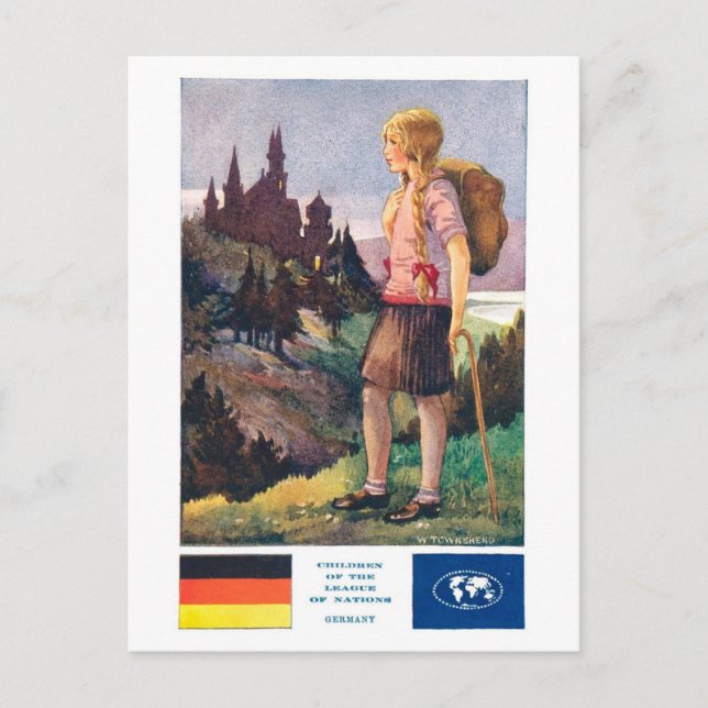 Vintage Germany League of Nations Postcard (Front)