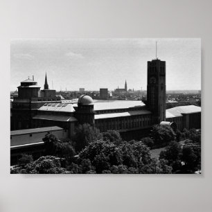 Vintage Germany Munich Deutsch Museum Poster