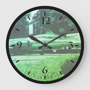 Vintage Germany Munich Deutsch Museum starfighter Large Clock