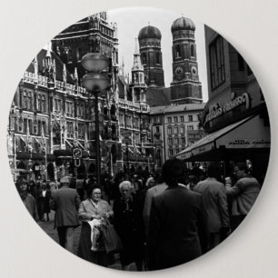 Vintage Germany Munich Frauenkirche Frauenplatz 70 6 Cm Round Badge