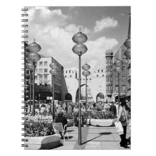 Vintage Germany Munich Towngate Karistor 1970 Spiral Notebook