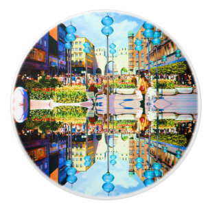 Vintage Germany Munich Towngate Karistor Ceramic Knob