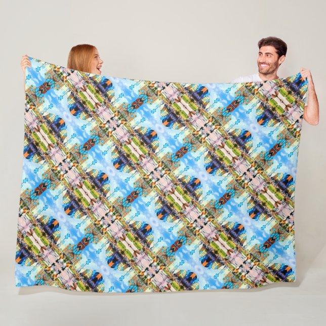 Vintage Germany Munich Towngate Karistor Fleece Blanket (In Situ)