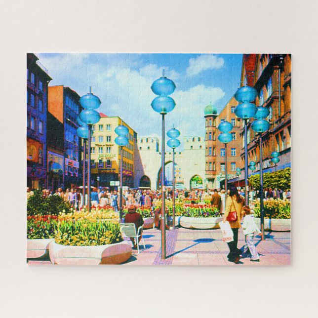Vintage Germany Munich Towngate Karistor Jigsaw Puzzle (Horizontal)