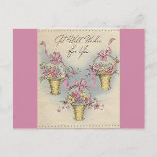 Vintage Get Well Baskets 1 Postcard
