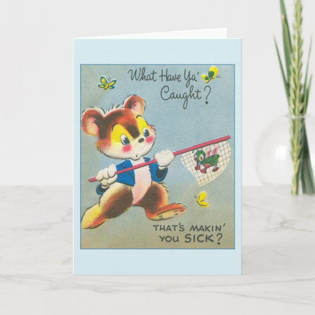 Vintage Get Well Greeting Card (Front)