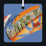 Vintage Gettsyburg PA  Metal Tree Decoration<br><div class="desc">A colourful vintage postcard greeting from Gettysburg,  Pennsylvania.  Such a historic place in America!</div>