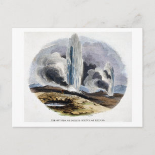 Vintage Geyser of Iceland Postcard