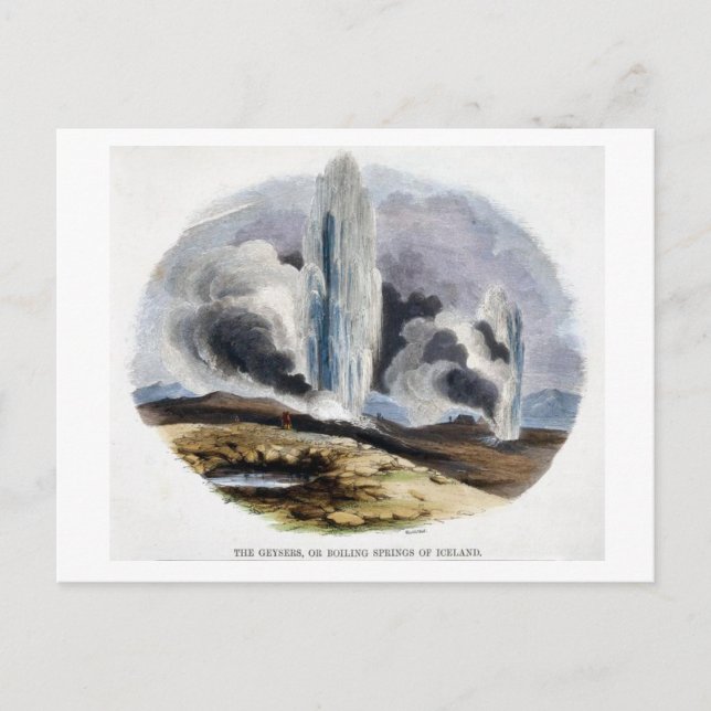 Vintage Geyser of Iceland Postcard (Front)