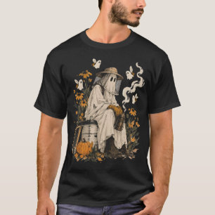 Vintage Ghost Beekeeper Halloween Bee Garden T-Shirt