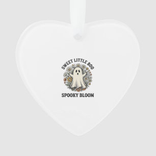 Vintage Ghost Floral Cute Halloween Boo Bouquet_1 Ornament