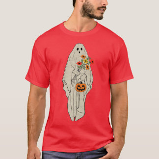 Vintage Ghost Halloween Pumpkin  Funny Halloween G T-Shirt