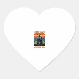Vintage Ghost Is Coming Haunted House Halloween De Heart Sticker