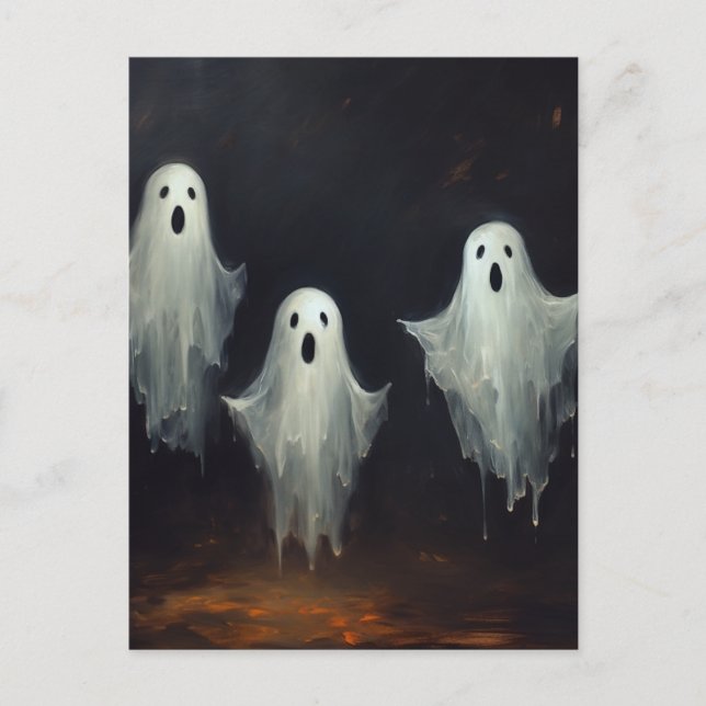 Vintage Ghost Painting Postcard (Front)