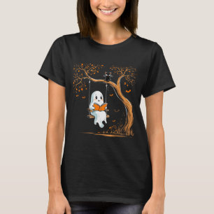 Vintage Ghost Swing Reading Book Swinging Hallowee T-Shirt