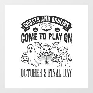 Vintage Ghosts And Goblins Halloween Shirt Design_