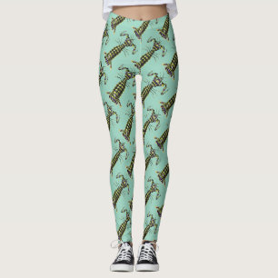 Vintage Giant Mantis Shrimp Marine Art Print Leggings