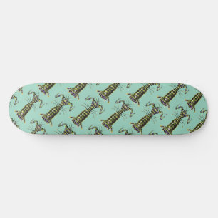 Vintage Giant Mantis Shrimp Marine Art Print Skateboard