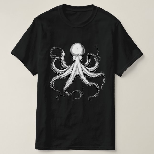 Vintage Giant Octopus T-Shirt (Design Front)