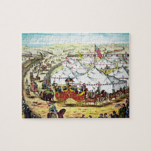 Vintage Gibson Circus Art Puzzle (Horizontal)