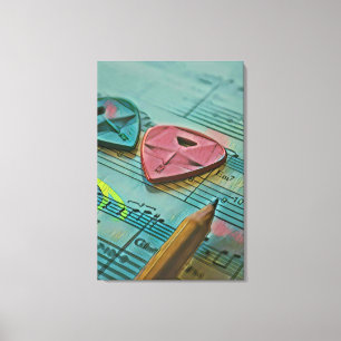 Vintage gift for a guitarist canvas print