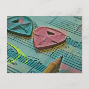 Vintage gift for a guitarist postcard