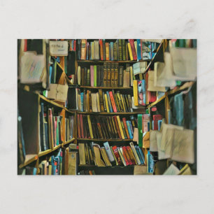 Vintage gift for book lovers postcard