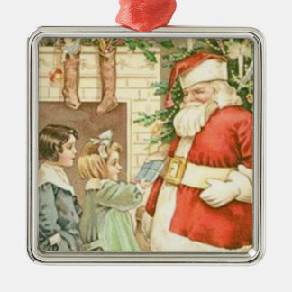 Vintage Gift for Santa Claus Metal Tree Decoration