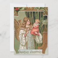 Vintage Gilded Angel and Child