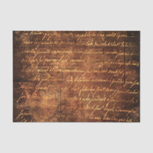 Vintage Gilded Brown Gold Tissue Paper