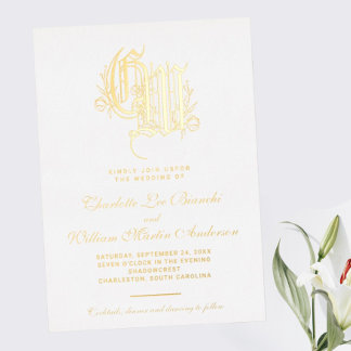 Vintage Gilded Monogram Wedding