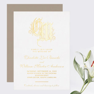 Vintage Gilded Monogram Wedding
