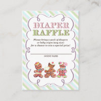 Vintage Gingerbread Diaper Raffle Tickets