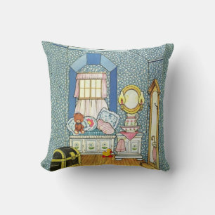 Vintage Gingham Doll House Cushion